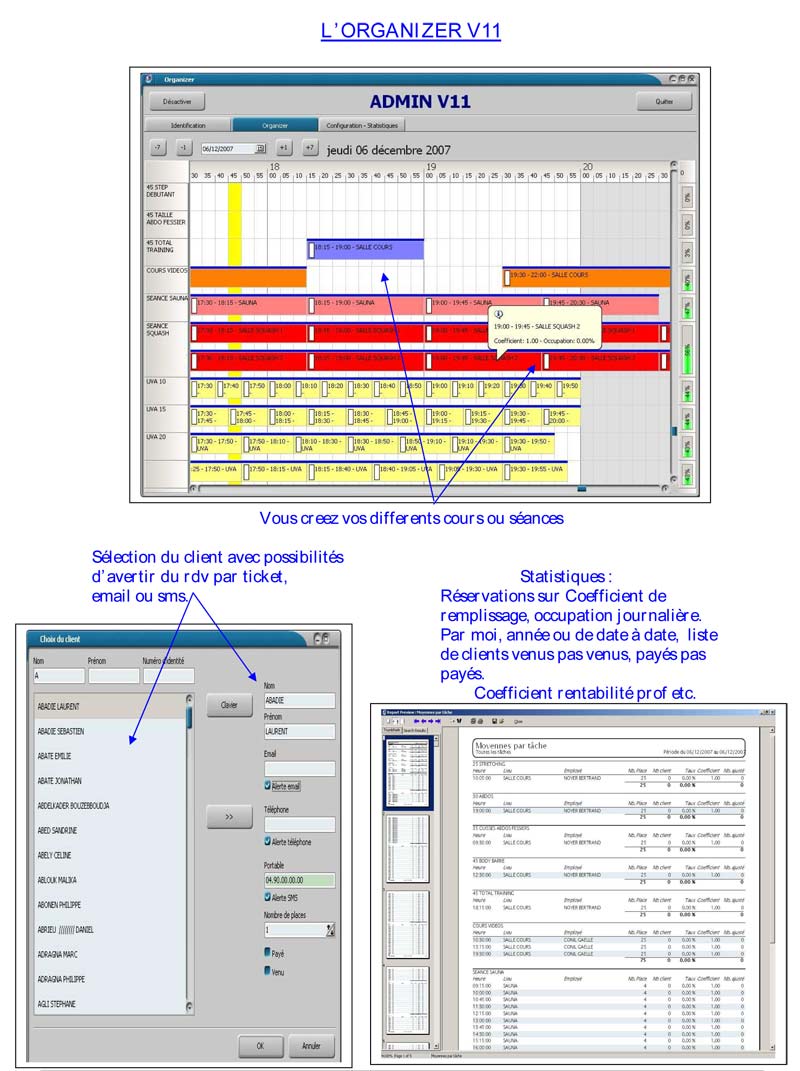 Planification de cours � heure fixe