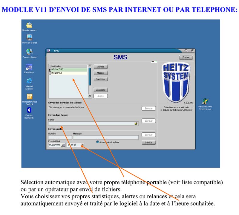 Logiciel d'envoi de SMS