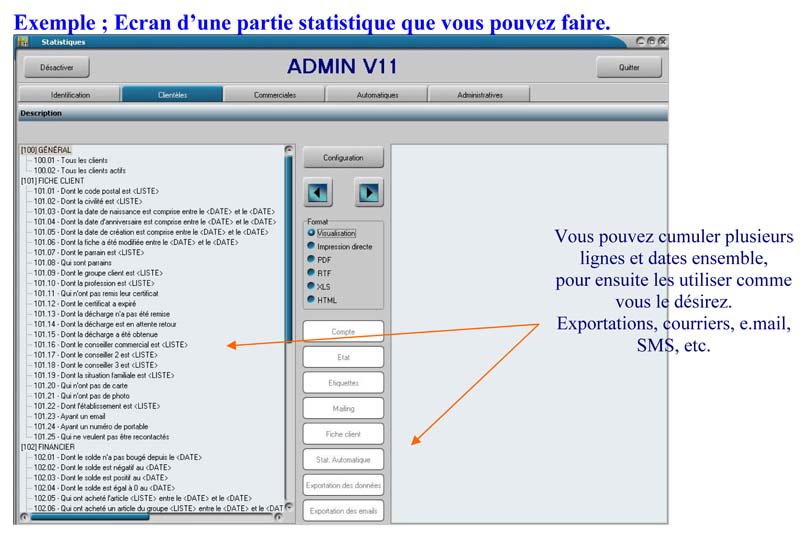 Statistiques client�les
