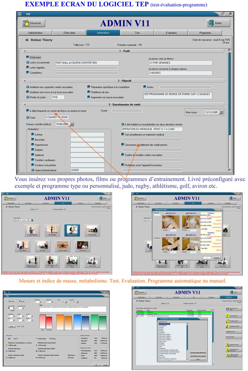 Fiche d'entra�nement, tests, graphiques