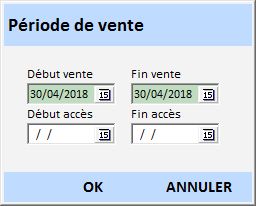 Accès période vente saisie