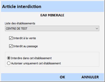 Interdiction saisie