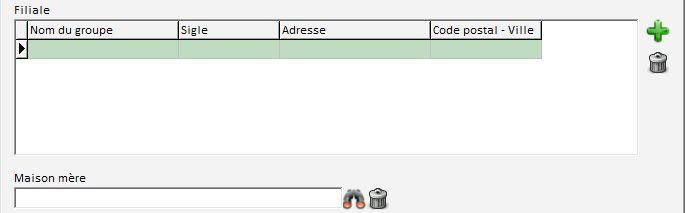 Société contact saisie
