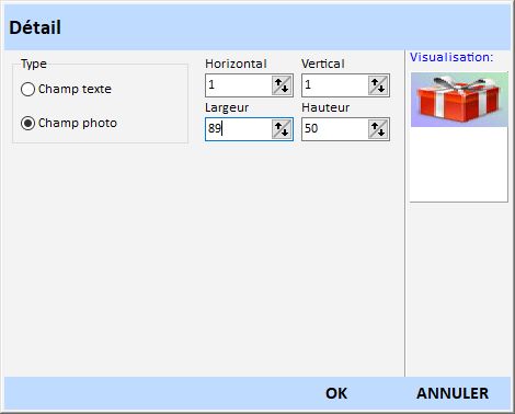 Caisse détail photo