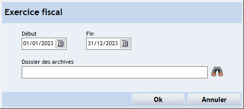 Saisie exercice fiscal