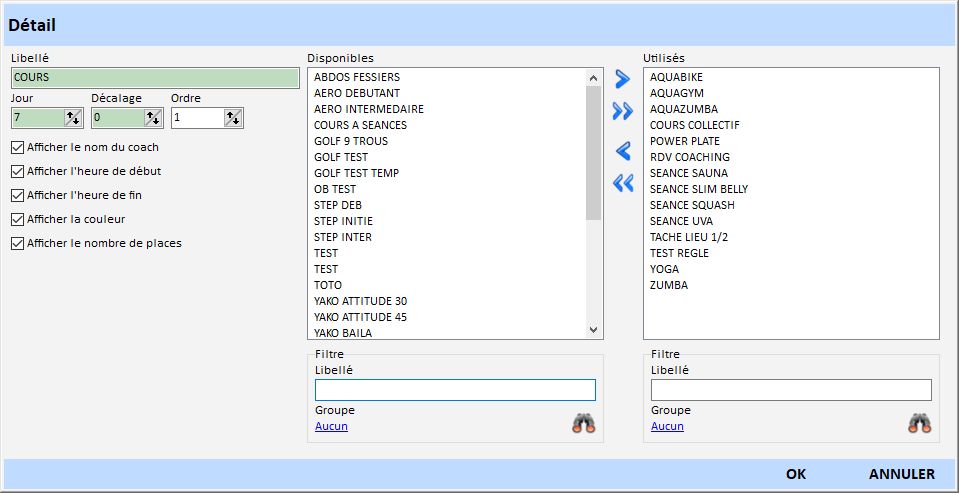 Planning TV affichage