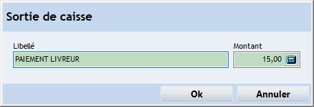 Sortie de caisse