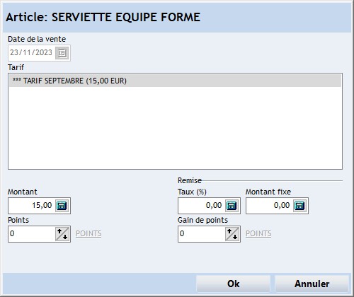 Accès ajouter saisie