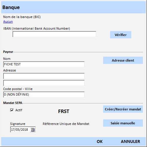 Coordonnées bancaires