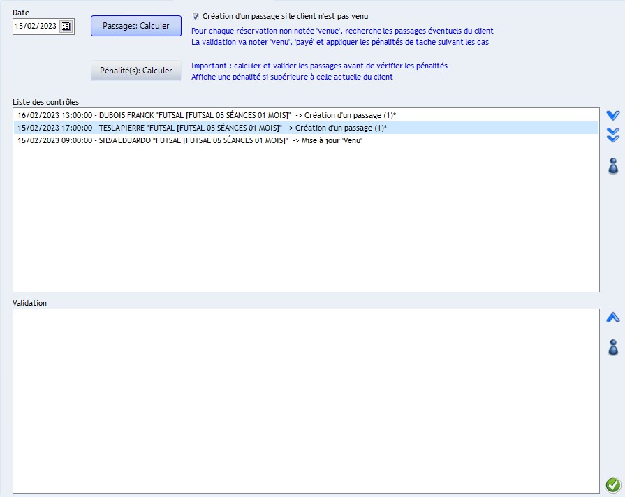 Contrôle des passages