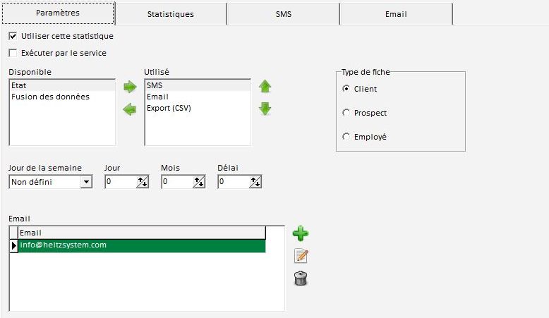 Statistiques automatiques