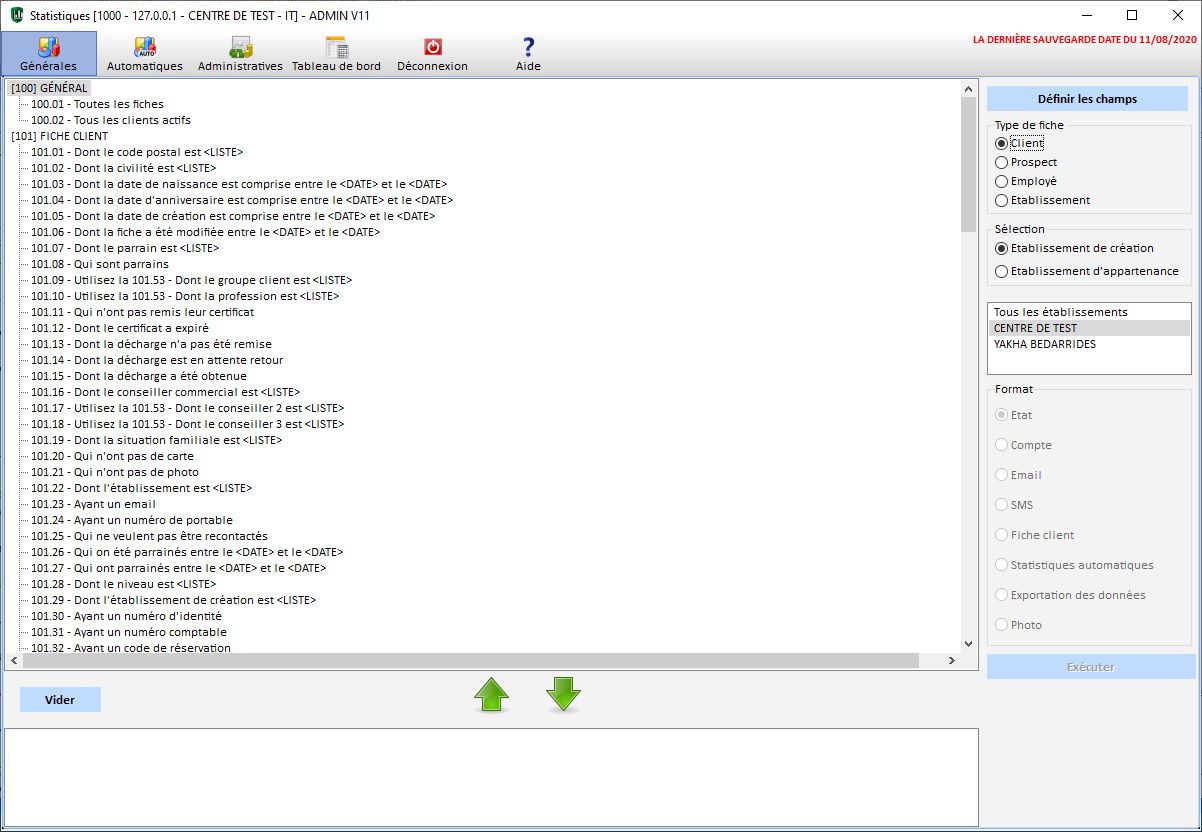 Statistiques générales