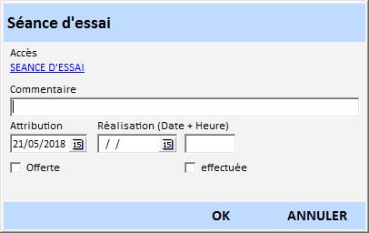 Séance d'essai