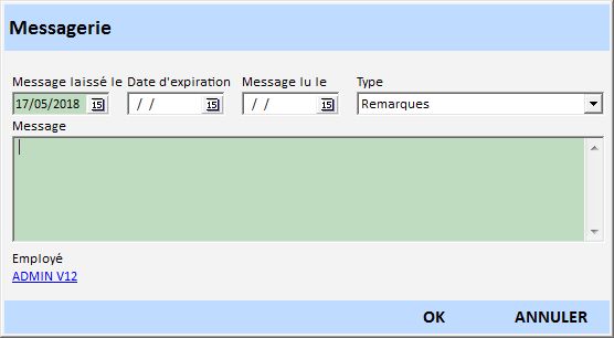 Message saisie