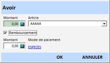 Ajouter avoir