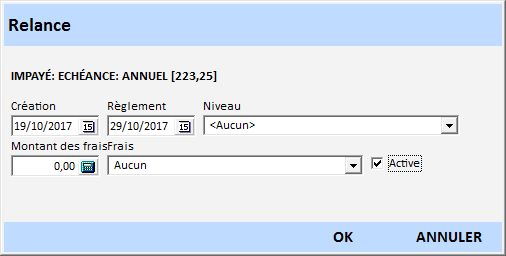 Relance ajouter