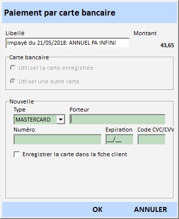 Paiement CB