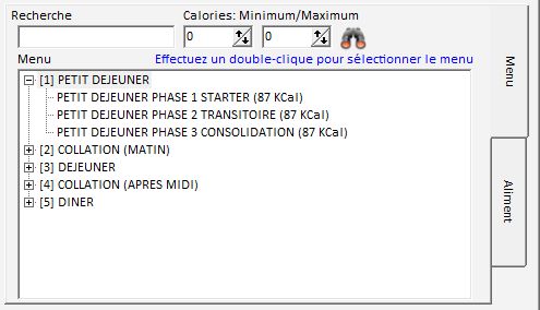 Ajout aliment menu