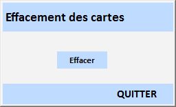 Effacement carte